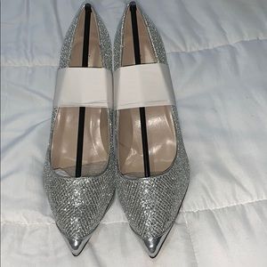 Never worn silver shoes